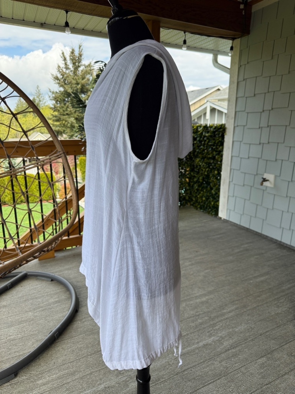 Joseph Ribkoff | Hooded Sheer Tunic - Picture 4 of 7